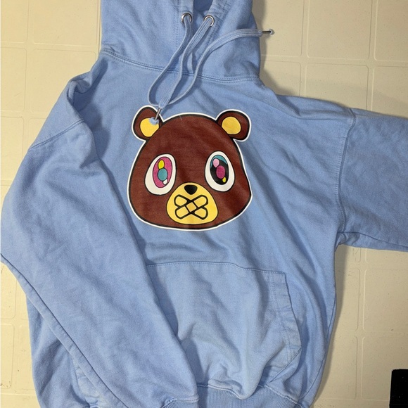 SunTees Grey Pullover Hoodie with applique bear - Picture 3 of 3